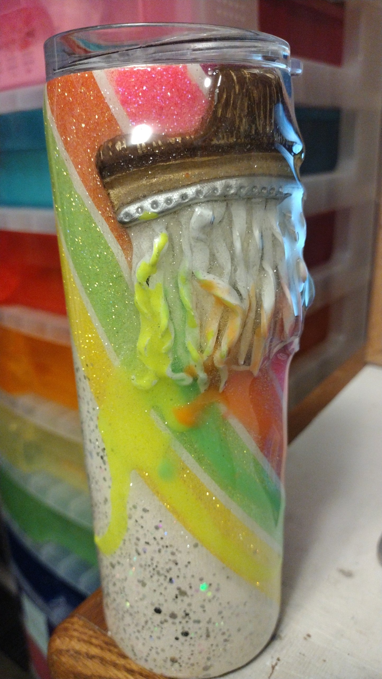 3D Colorful Paintbrush 20 oz. Tumbler