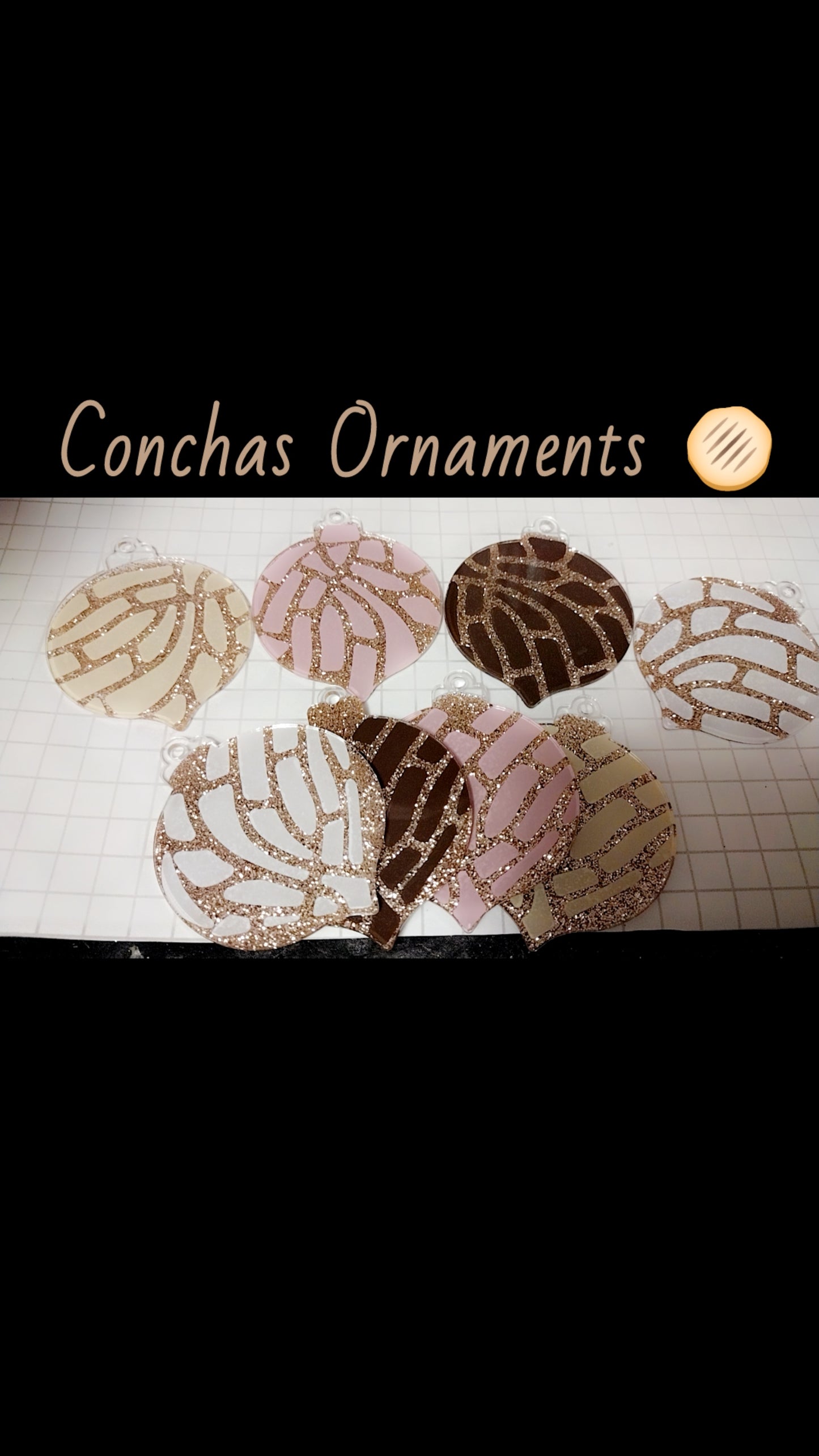 Mexican Concha's Ornaments 8 pc.