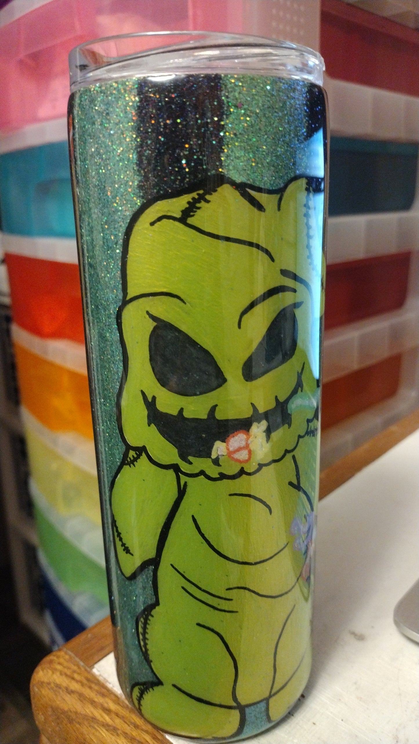Hand Painted Oogie Boogie 20 oz. Tumbler