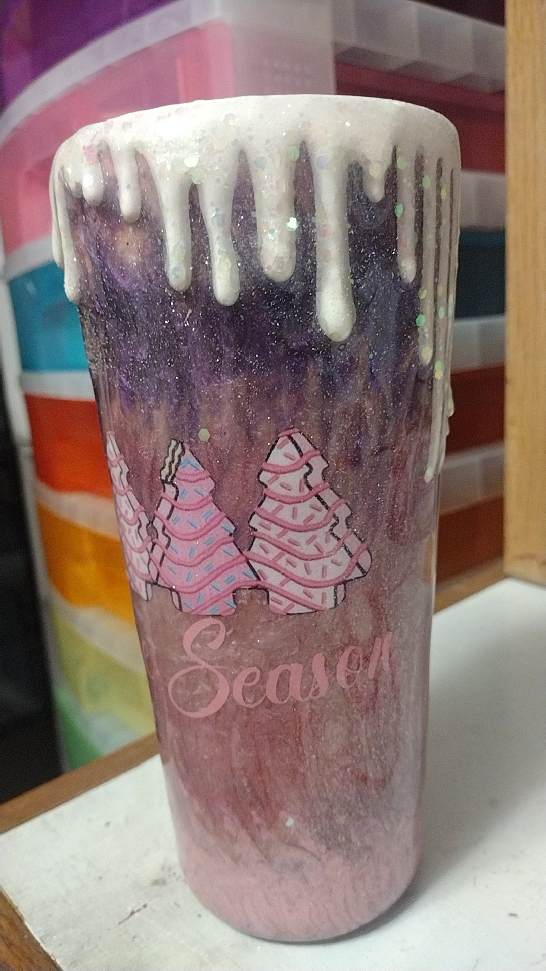 Christmas Debbie Cakes Drip 30 oz. Tumbler