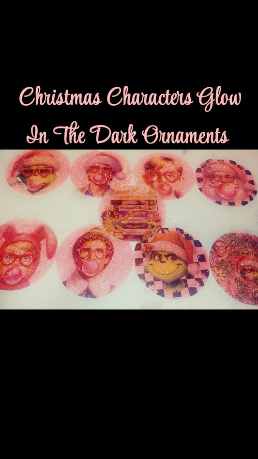 Christmas Characters Glow In The Dark 9 pc. Ornaments