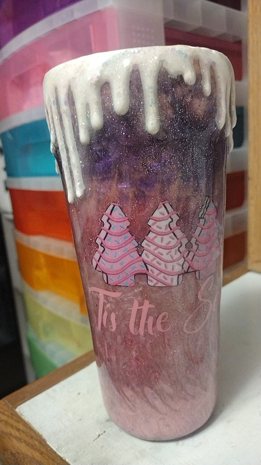 Christmas Debbie Cakes Drip 30 oz. Tumbler